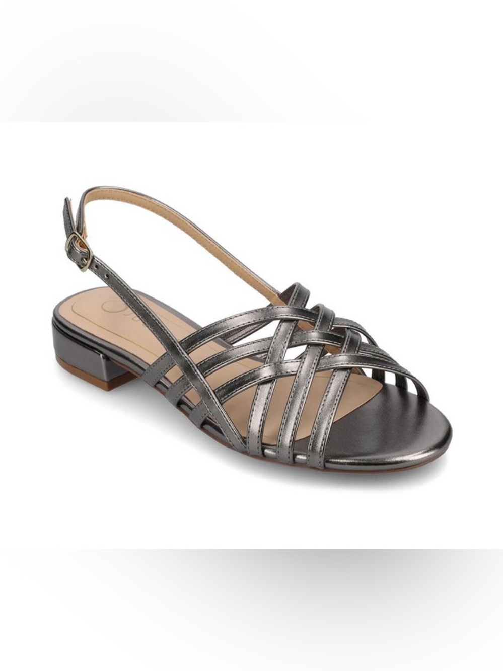 Journee Collection Women's Cassandra Woven Slingback Flat Sandals- Size 6